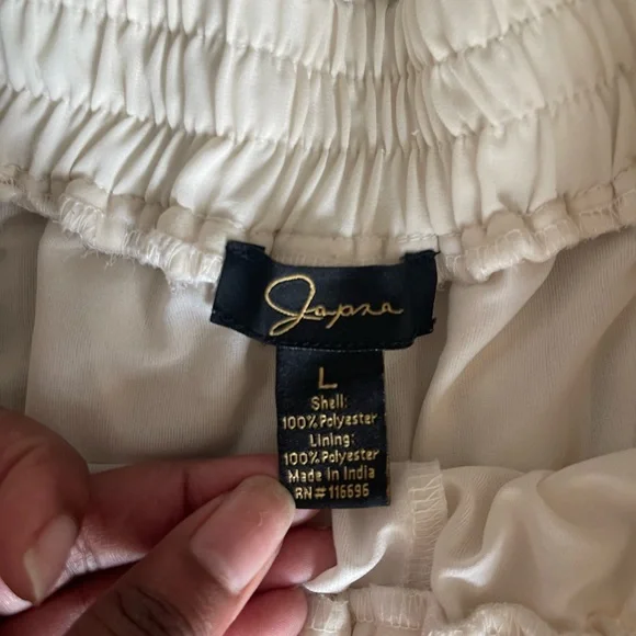 Japna Cream Pleated Extra-Wide Flowy Pants - Picture 8 of 13